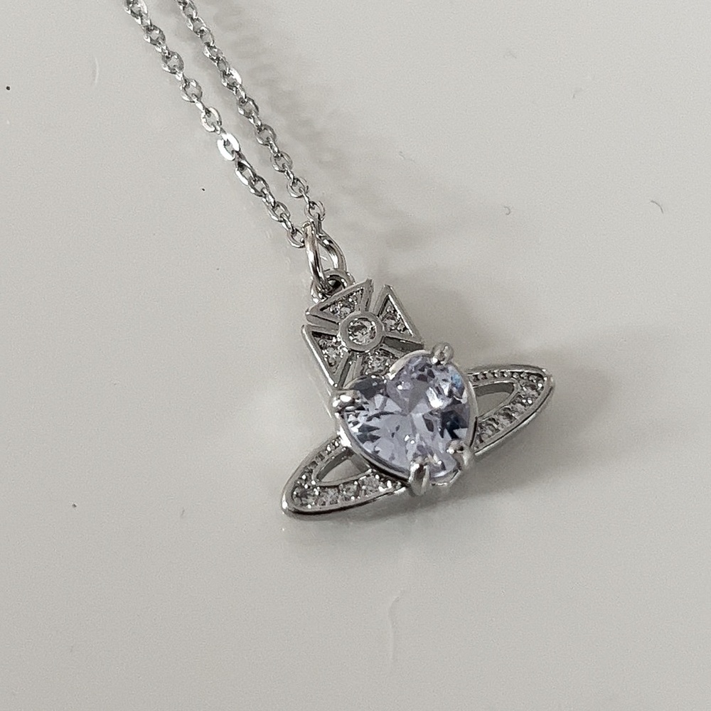 Heart Shaped Saturn Necklace
